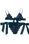 Lingerie Femme Sexy Ensemble Homme Sexy Hot y21k Soutien-Gorge Set Underpant Tie Bow Trim Scalloped Sexy Women Lace côté Ling