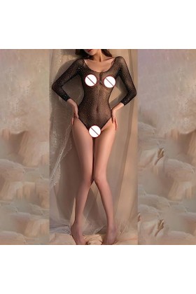 Lingerie Chic Sexy Lingerie Net Vêtements Fichiers Ouverts Lait Maternel No Off Passion Costume Transparent Sexy Bas Séduisan