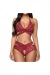 Ensemble Lingerie Femme 2 Pieces Sexy De Push-Up Dentelles sous-Vêtements De Seduction Dentelle Soutien-Gorge Sexy Et Culotte