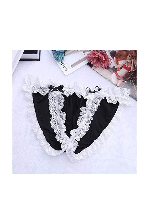 Lingerie Femme Sexy Ensemble Homme Sexy Hot y26k Hommes Briefs Briefs sous-vêtements Satin Dentelle Bow Thong Culotte Culotte