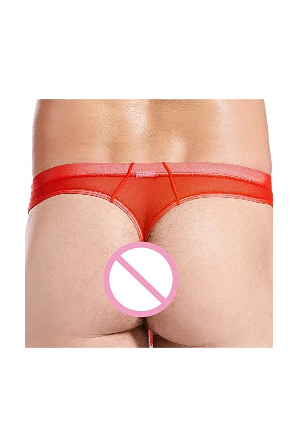 Générique Lingerie Homme Sexy Hot Slip Homme String Maille Culotte Respirant vêtements Amusants Nez déléphant Respirant Tail