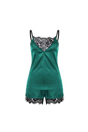 IKFIVQD Lingerie sexy en dentelle pour femmes, sous-vêtements en satin pour femmes, garniture bretelle, vêtements de nuit, en