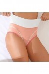 Culottes Shorties Et Strings Femme Taille Mi-Haute Lingerie Douce Pur Coton Pantalons Triangle Sexy Tangas Absorbante Stretch