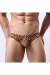 Lingerie Homme Sexy Hot Sexy Leopard-Print sous-vêtements Sexy Low-Waist -Profil Hommes sous-vêtements pour Hommes Ensemble P