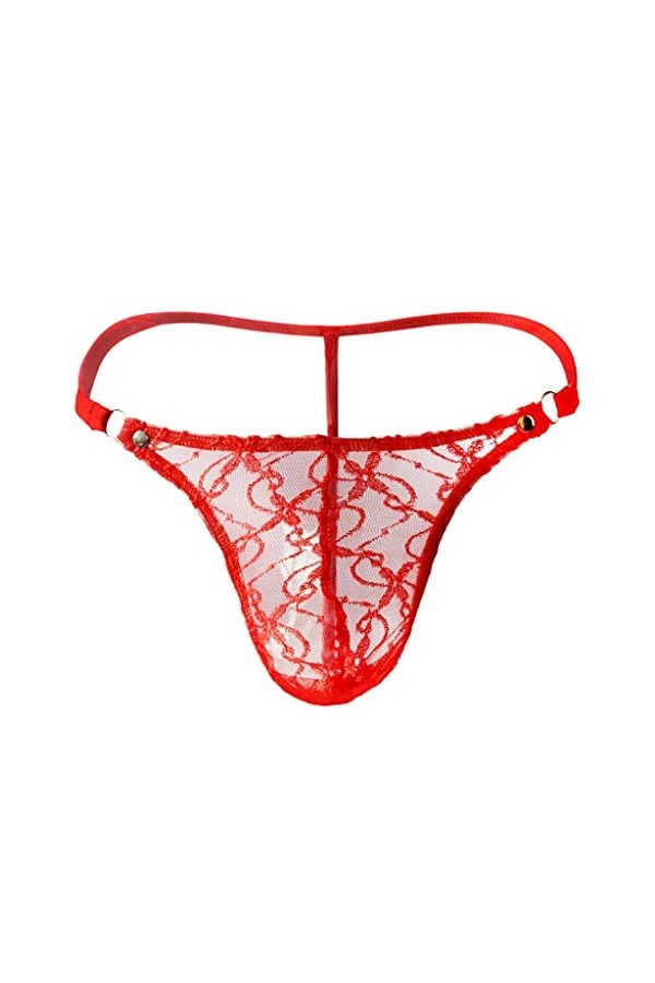 Ensemble de Lingerie Erothique Sexy Hot Dentelle Lingerie Sexy pour Hommes sous-vêtements Dentelle Maillage G-String Strings 