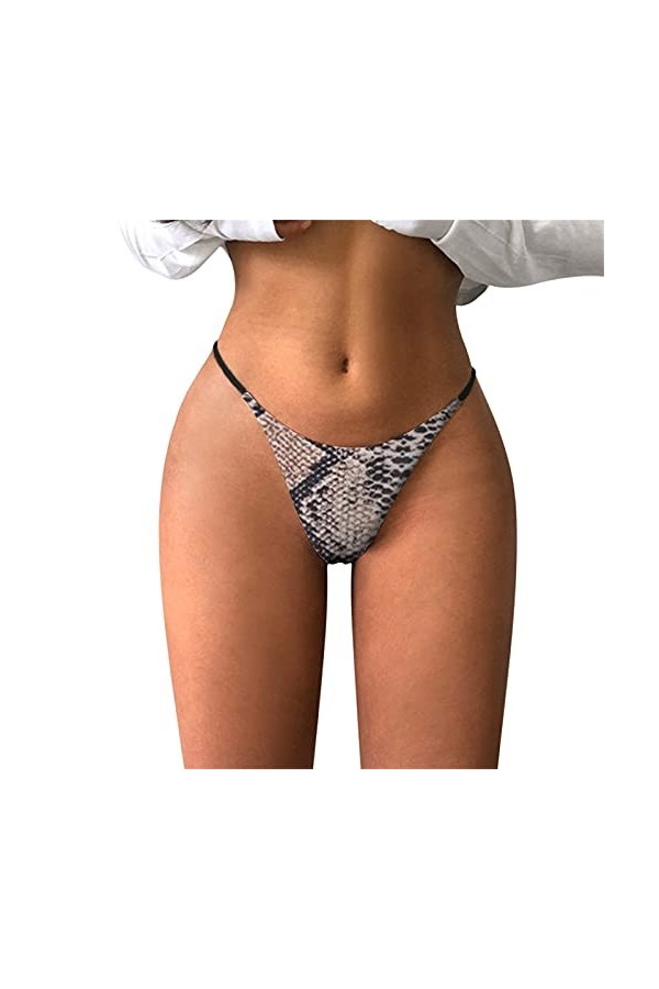 Dasongff String Femme Sexy Chic Ouvert Slips Imprimé Respirant Culotte Sexy Femme Érotique Shorties Femmes Sexy Culottes Femm