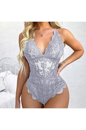 FGUUTYM Lingerie audacieuse, jeu de rôle, lingerie sexy, pour femme, rouge à carreaux, lingerie sexy argent, M 