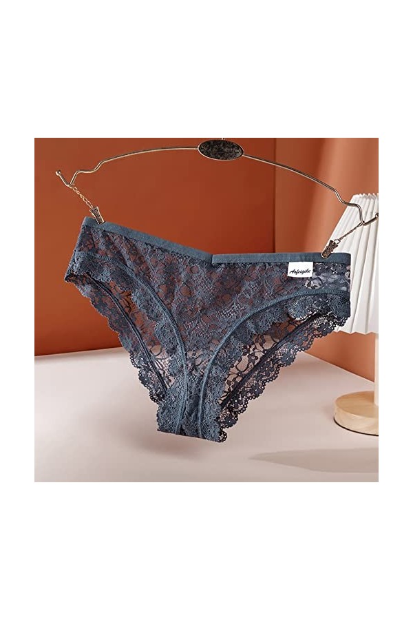 Culotte Invisible Femme sans Couture String Dentelle pour Femme Sexy Teddy Coquine Hot Ouverte String Sexy Culotte Remonte Fe