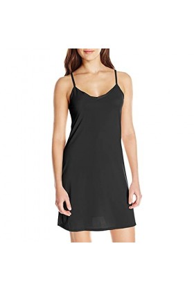 Qixiu Nuisette Femme Sexy Sensuelle Chemises de Nuit Sensuelle Chemisette De Nuit Sexy Hot en Satin Fond de Pyjama Chic en Sa