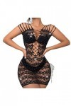 Lingerie Sexy Hot Bodystocking pour Femme Poitrine Noire pour Femmes Enveloppant des sous-vêtements Amusants en Chaud avec de