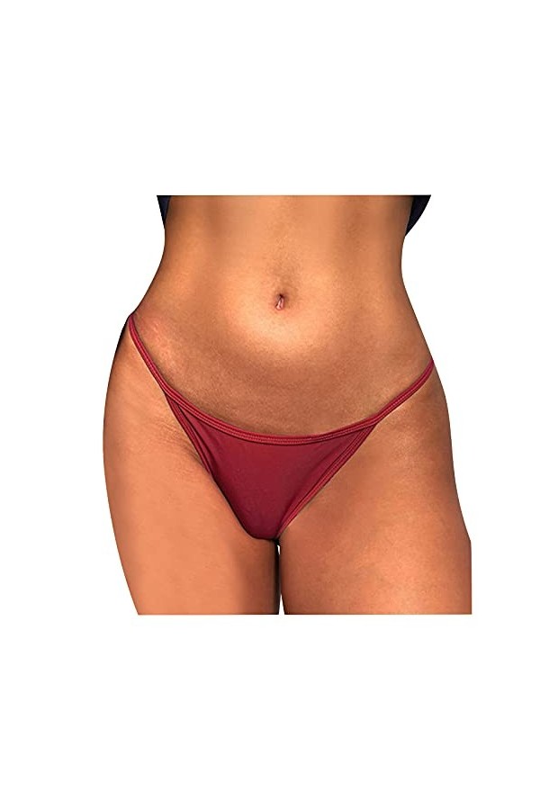 MKIUHNJ Vêtements sexy pour femme - Sous-vêtements sexy bowknot - Culotte creuse pour femme - Dentelle - Sexy - Noir, rouge, 