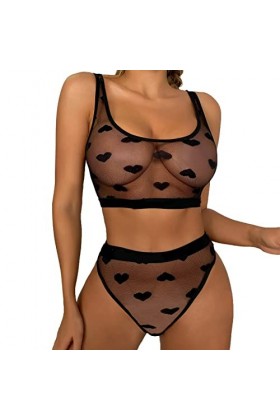 Ensemble de Lingerie pour Femmes sous-vêtements Deux pièces Lingerie sous-vêtements vêtements de Nuit Anneau en Acier Pyjama 
