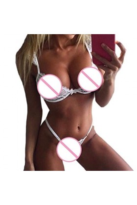 sous-Vetements Femme Sexy Lingerie Sexy Ensemble Dentelle Vêtements De Nuit Erotique Ensemble Soutien Gorge et String 2 Pièce