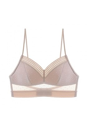 Ensemble de sous-vêtements sexy pour femme - Transparent - En dentelle, beige, XL