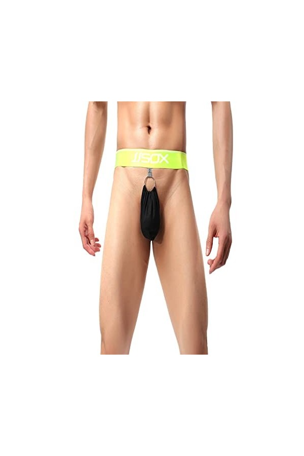 BOTCAM Sous-vêtements transparents pour homme - Été - Moderne et sexy - Sous-vêtements confortables et sexy, Noir , L