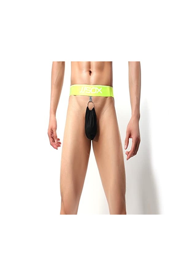 BOTCAM Sous-vêtements transparents pour homme - Été - Moderne et sexy - Sous-vêtements confortables et sexy, Noir , L