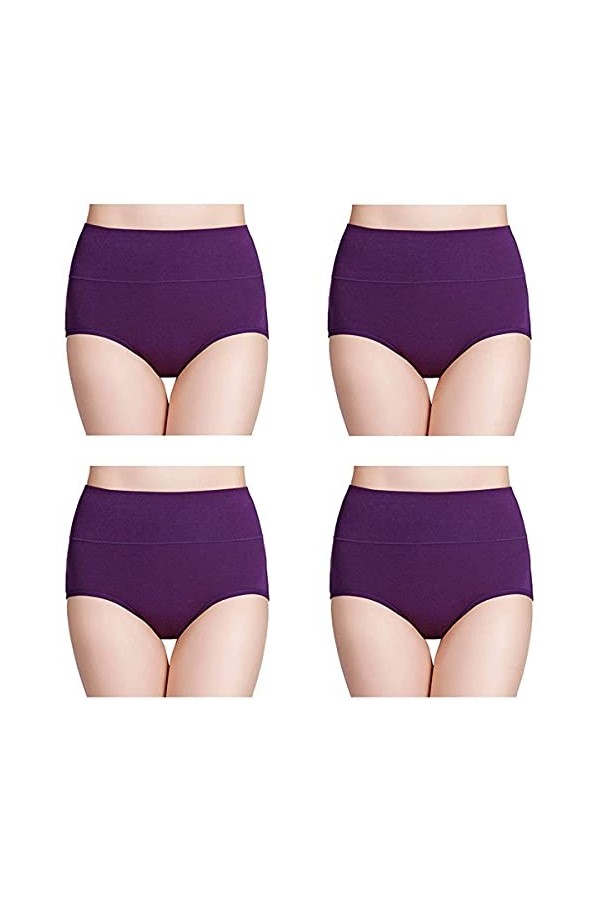 Ensemble de lingerie sexy pour femme en coton extensible doux et sexy pour le Nouvel An 2023, violet, M