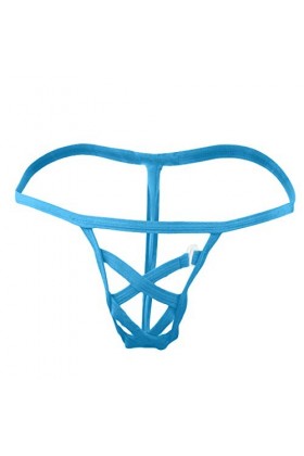 Lingerie Sexy Femme Waist Ice G-Strings Silk Briefs Sexy Bikini Micro Hommes Slip Masculin Lent Hommes Sexy Hot Sky Blue, On