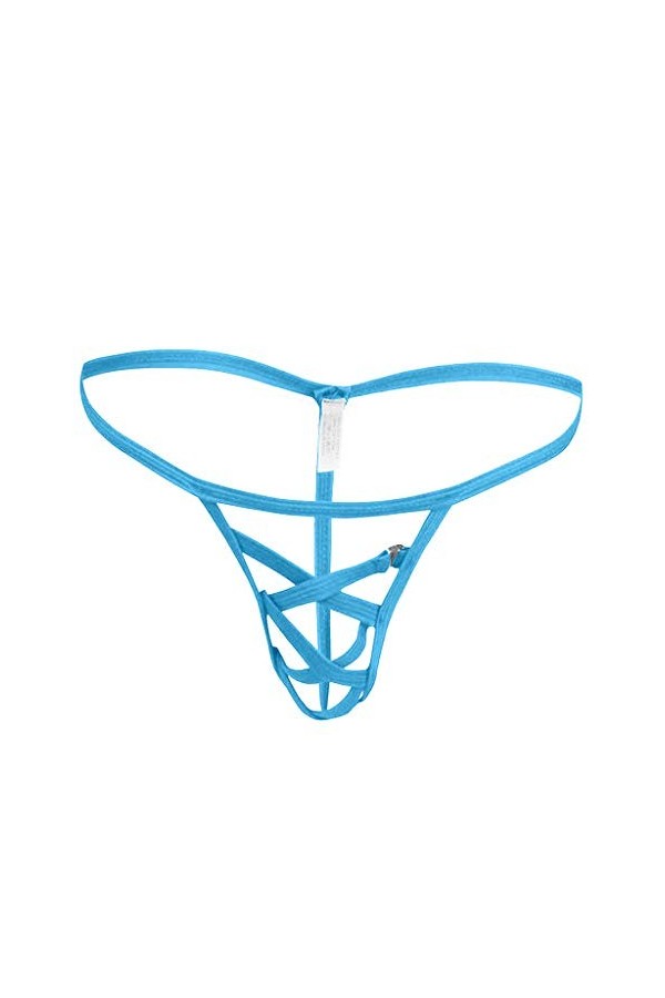 Lingerie Sexy Femme Waist Ice G-Strings Silk Briefs Sexy Bikini Micro Hommes Slip Masculin Lent Hommes Sexy Hot Sky Blue, On