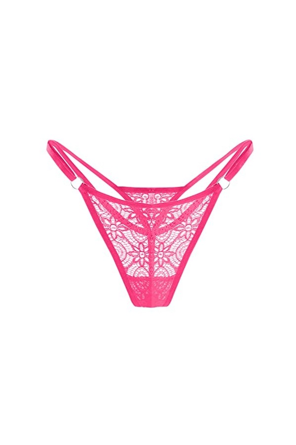 Culotte Femme Tanga String en Coton Slips Shorty Femmes Sexy Dentelle Slips évider Culotte Crochet à Lacets Culotte Tongs G S