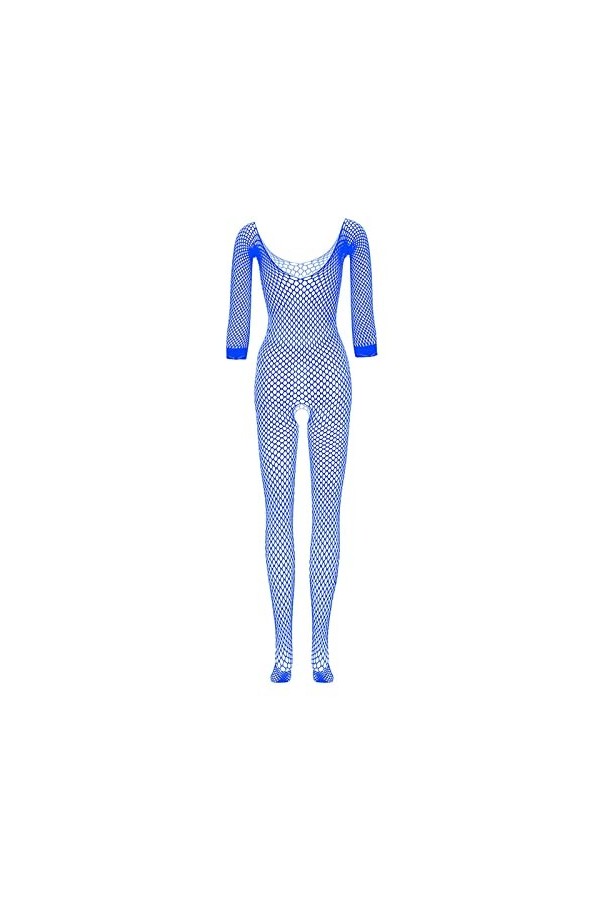 TDEOK Ensemble de lingerie sexy avec jarretelles, bleu, taille unique