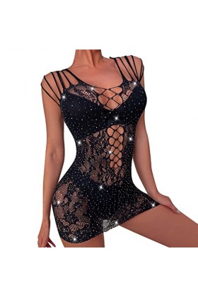 Générique Lingerie Sexy pour Femme Femmes Robe en résille Camisole Lingerie Chemises de Nuit Chemise Vêtements de Nuit Vêteme