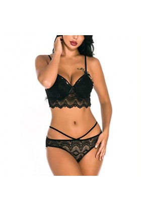 Ensemble de lingerie sexy Ouvert - Pour femme - Sexy - Pour le sexe - Lingerie sexy, Noir , M