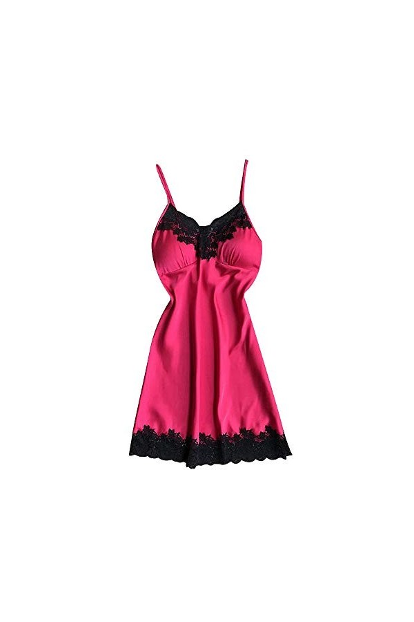 TDEOK Lingerie Hommes ILS avec chemises de nuit femmes vêtements de nuit femme vêtements de nuit sexy lingerie rouge, bleu, M