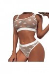 Ensemble de Lingerie pour Femmes sous-vêtements Deux pièces Lingerie sous-vêtements vêtements de Nuit Anneau en Acier Pyjama 