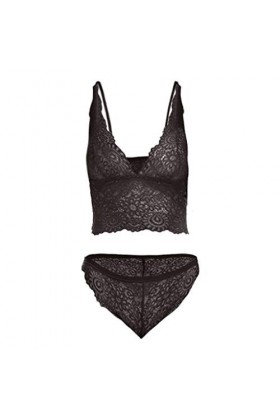 liaddkv Bralette Ensemble bébé poupée dentelle culotte vêtements soutien-gorge et dentelle body costume jarretelles Lingerie,