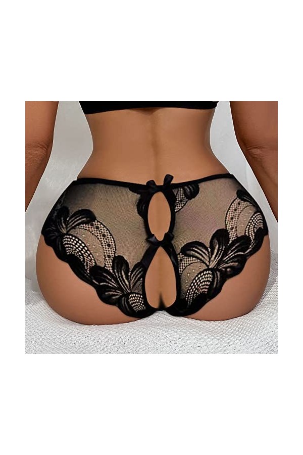 sous-vêtements Femmes nœud découpé Dentelle Motif à Lacets évider sous-vêtements Sexy Culotte sans Couture Lingerie Culottes 