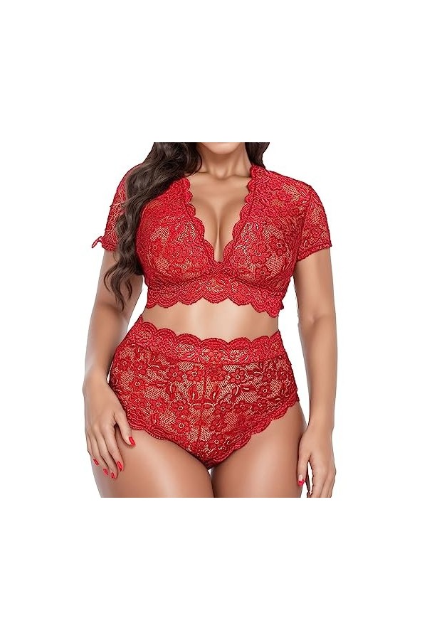 Lingerie Sexy Femme Coquine Hot Grande Taille Ensemble de Lingerie Grande Taille pour Femme Sexy Halter Choker Soutien-Gorge 