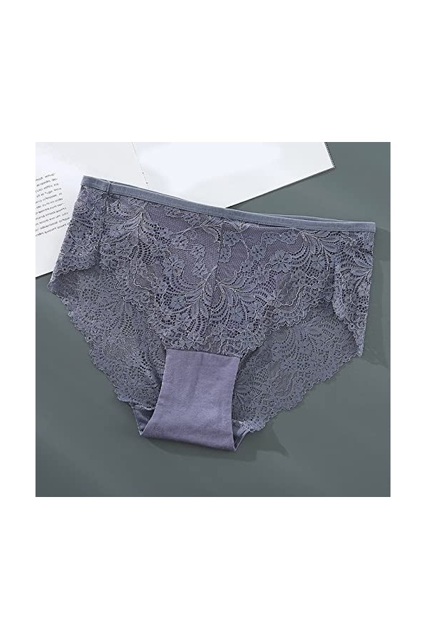 PANPANY Culottes pour Femme Tanga sans Couture Culotte sous Vetements Slips Multipack Taille Basse Femme Dentelle String Conf