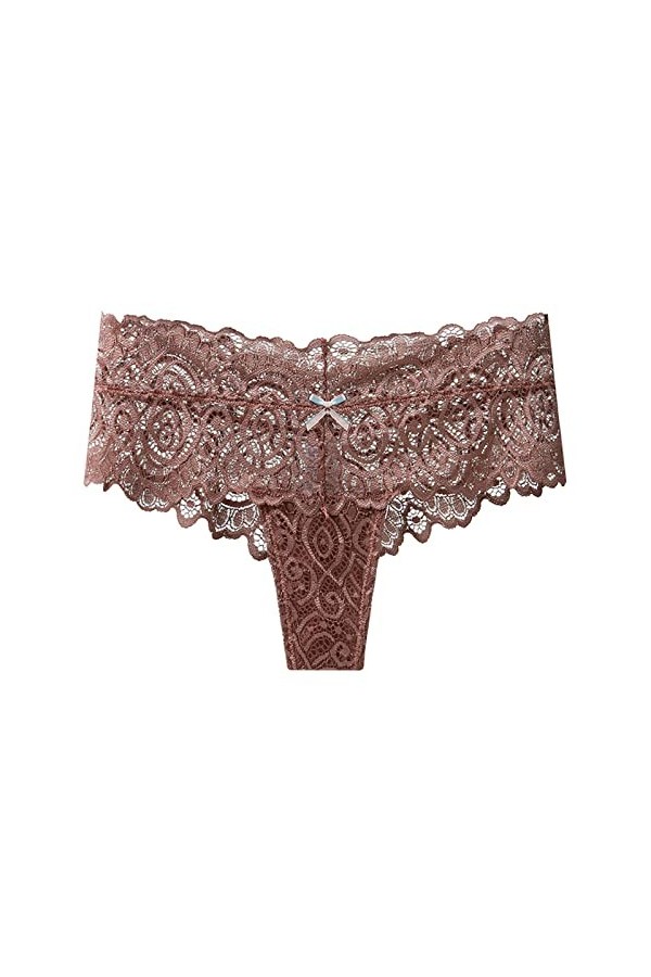 PANPANY Culottes pour Femme Sexy sans Couture Dentelle Multipack Multicolore Confortables Tanga sous Vetements Femme Taille B