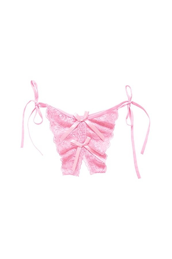 Culotte Femme Tanga String en Coton Slips Shorty Femmes Dentelle sous-Vêtements Strings Bikini Culotte G String String Stretc