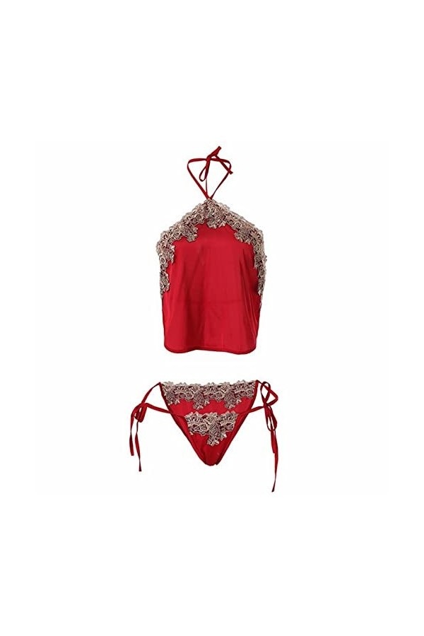 Lingerie Sexy Femme Coquine Hot String avec Porte-Jarretelles Transparente Lingerie en Résille Sexy Hot Chaude Nu Sexy Femmes