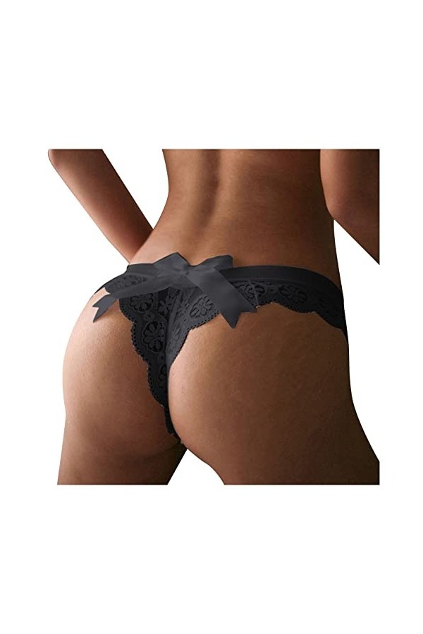 YpingLonk Culottes pour Femmes Crochet Dentelle Dentelle jusquà Culotte Sexy Creux sous-vêtements Sexy pour Black, XXXL 