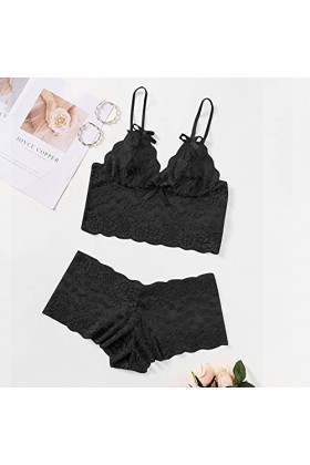 Ensemble Soutien Gorge et String Femme 2 Pièce sous-Vetements Dentelle Lingerie Sexy Ensemble Sexy Vêtements De Nuit Erotique