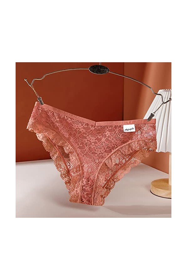 Culotte Invisible Femme sans Couture String Dentelle pour Femme Sexy Teddy Coquine Hot Ouverte String Sexy Culotte Remonte Fe