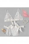 Lingerie Femme Sexy Ensemble Homme Sexy Hot y27k Trim Sexy Bow Lace Underpant Soutien-Gorge Set Set Scalloped Women Lingerie 