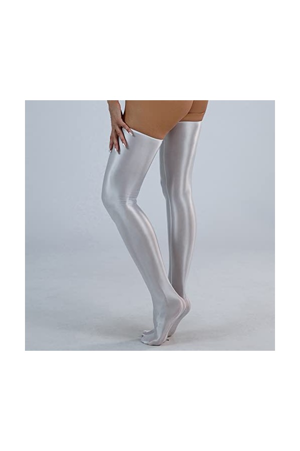 Lingerie Sexy Femme Coquine Hot Grande Taille Chaussettes en Cuir pour Cuisses Brillantes en Soie Sexy pour Femmes Chaussette