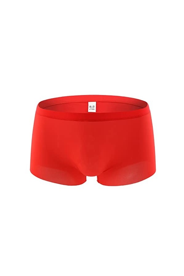 FGUUTYM Sous-vêtements en dentelle pour homme, décontracté, sans trace, solide, slips ultra-minces, boxers confortables, roug