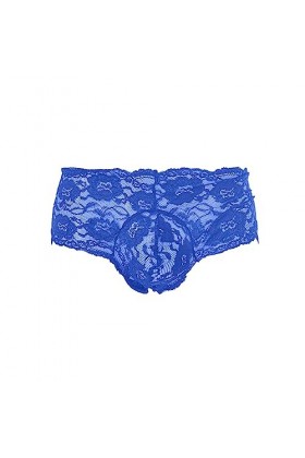 Générique String Homme Sexy Hot Dentelle Slips Boxer sous-vêtement Sexy pour Homme Rose Lace Transparent Mesh Shorty Taille B