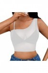 Lingerie Sexy Femme Hauts décontractés sans manches pour femmes voir à travers la chemise transparente pour femmes en maille 