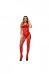 2023 New y27k Style Lingerie Les Femmes ouvrent lentrejambe Transparent Bodybas sous-vêtements Pyjama Lingerie Rouge Cuir R