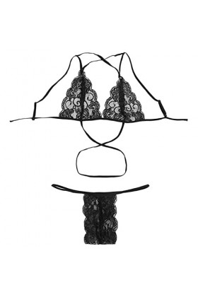 Dentelle Profonde V Sexy Soutien-Gorge Sexy Dentelle Femme Lingerie Sexy Plus La Taille Femmes Dentelle Bikini Sexy Pyjamas L