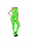 Ncenglings Habit Sexy Lingerie Jumpsuit Silk Clubwear Bas serrés Femmes Sexy Lingerie en Tulle Green, One Size 