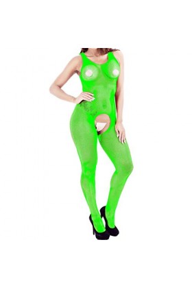 Ncenglings Habit Sexy Lingerie Jumpsuit Silk Clubwear Bas serrés Femmes Sexy Lingerie en Tulle Green, One Size 