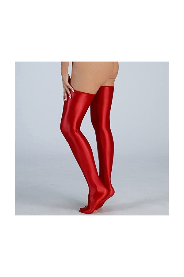 Lingerie Sexy Femme Coquine Hot Grande Taille Chaussettes en Cuir pour Cuisses Brillantes en Soie Sexy pour Femmes Chaussette