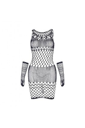 Combinaison ultra fine sexy en maille avec bretelles transparentes et lingerie sexy sexy, Noir , Taille unique